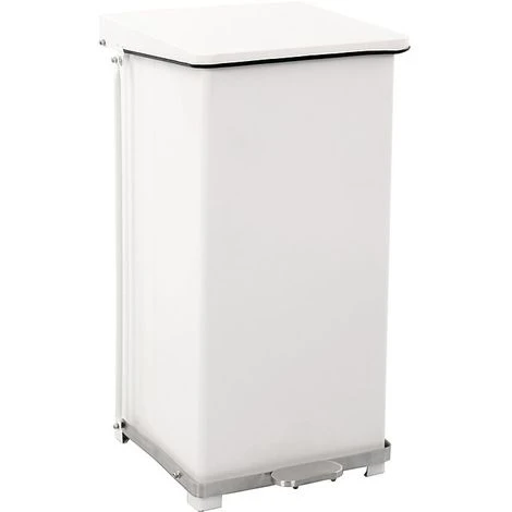 CERTEO Poubelle à Pédale Industrielle En Tôle D'acier - Peint époxy Blanc RAL 9016 - Capacité 152 L, H X L X P 770 X 540 X 540 - Coloris Du Couvercle: Blanc 6 CERTEO Poubelle à Pédale Industrielle En Tôle D'acier - Peint époxy Blanc RAL 9016 - Capacité 152 L, H X L X P 770 X 540 X 540 - Coloris Du Couvercle: Blanc – Image 4