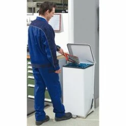 CERTEO Poubelle à Pédale Industrielle En Tôle D'acier - Peint époxy Blanc RAL 9016 - Capacité 152 L, H X L X P 770 X 540 X 540 - Coloris Du Couvercle: Blanc 11 CERTEO Poubelle à Pédale Industrielle En Tôle D'acier - Peint époxy Blanc RAL 9016 - Capacité 152 L, H X L X P 770 X 540 X 540 - Coloris Du Couvercle: Blanc -Poubelle Boutique 15708595 5