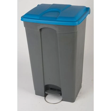 PROBBAX Collecteur De Déchets à Pédale, En Plastique - H X L X P 790 X 505 X 410 Mm, 90 L - Gris, Couvercle Bleu - Coloris Poubelle: Gris|Coloris Du Couvercle: Bleu 3 PROBBAX Collecteur De Déchets à Pédale, En Plastique - H X L X P 790 X 505 X 410 Mm, 90 L - Gris, Couvercle Bleu - Coloris Poubelle: Gris|Coloris Du Couvercle: Bleu