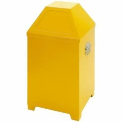 Poubelle Boutique 6 CERTEO Collecteur De Déchets, Avec 2 Trappes De Dépôt, Jaune - Coloris Poubelle: Jaune