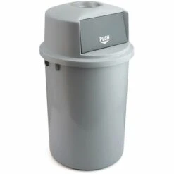 CERTEO Collecteur De Déchets En Plastique Avec Couvercle Basculant, Plastique, Capacité 126 L, Sans Bac à Cendres - Coloris Poubelle: Gris|Coloris Du Couvercle: Gris -Poubelle Boutique 15708940 2