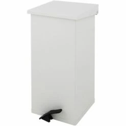 CERTEO Collecteur De Déchets à Pédale, Capacité 55 L, Blanc - Coloris Poubelle: Blanc