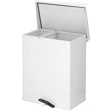 CERTEO Collecteur De Tri En Aluminium, Aluminium, Blanc - Coloris Poubelle: Blanc 4 CERTEO Collecteur De Tri En Aluminium, Aluminium, Blanc - Coloris Poubelle: Blanc – Image 2