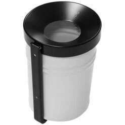 CERTEO Poubelle Murale Verrouillable, Capacité 24 L, H X Ø 370 X 295 Mm Blanc - Coloris Poubelle: Blanc -Poubelle Boutique 15710505 3