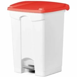 CERTEO Collecteur De Déchets CHANGE, Capacité 45 L, L X H X P 410 X 600 X 390 Mm Couvercle Rouge - Coloris Du Couvercle: Rouge