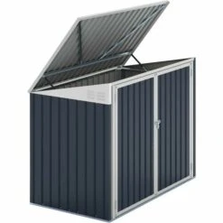 HABITAT ET JARDIN Cache Poubelle En Métal "New York" - 100 X 172 X 131 Cm - Gris - Gris. 8 HABITAT ET JARDIN Cache Poubelle En Métal "New York" - 100 X 172 X 131 Cm - Gris - Gris. -Poubelle Boutique 16498017 3