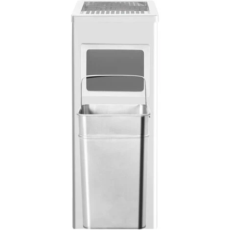 VidaXL Poubelle à Cendrier D'hôtel 36 L Acier Inoxydable - Argent 7 VidaXL Poubelle à Cendrier D'hôtel 36 L Acier Inoxydable - Argent – Image 5