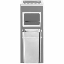 VidaXL Poubelle à Cendrier D'hôtel 36 L Acier Noir - Noir -Poubelle Boutique 16798229 4