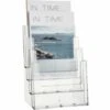 Helit H2352402 H2352402 Présentoir De Prospectus Transparent DIN A4 Vertical Nombre De Compartiments 4 1 Pc(s) (l X H X - Transparent -Poubelle Boutique 18000489 1