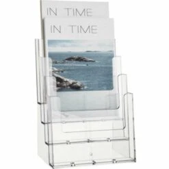 Helit H2352402 H2352402 Présentoir De Prospectus Transparent DIN A4 Vertical Nombre De Compartiments 4 1 Pc(s) (l X H X - Transparent