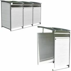 MUCOLA Boîte à Déchets - Boîte D'attache - Blanc/gris -Poubelle Boutique 18032189 2