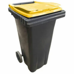 RAYONNAGE DIRECT Conteneur 120 Litres à Préhension Frontale - Couvercle Jaune Citron - 480 X 550 X 960 Mm - 210002GAGA/JC -Poubelle Boutique 18215551 3