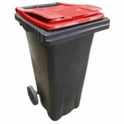 RAYONNAGE DIRECT Conteneur 120 Litres à Préhension Frontale - Couvercle Jaune Citron - 480 X 550 X 960 Mm - 210002GAGA/JC -Poubelle Boutique 18215551 5