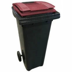 RAYONNAGE DIRECT Conteneur 140 Litres à Préhension Frontale - Couvercle Jaune Citron - 480 X 550 X 1065 Mm - 210003GAGA/JC -Poubelle Boutique 18215558 5