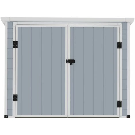 HABITAT ET JARDIN Cache Poubelle Résine "Axel" - 198 X 91 X 149 Cm - Gris 5 HABITAT ET JARDIN Cache Poubelle Résine "Axel" - 198 X 91 X 149 Cm - Gris – Image 3