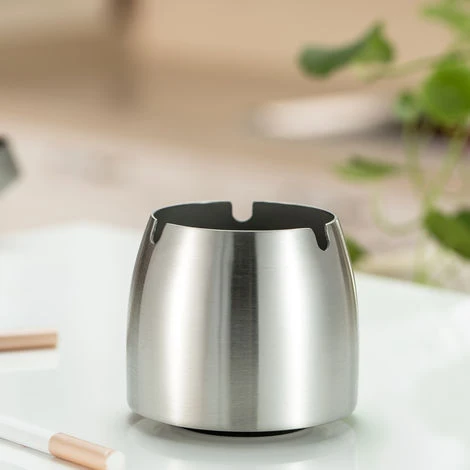 ASUPERMALL Cendrier Coupe-Vent, Acier Inoxydable, Argent, Avec Support De Colonne Amovible 4 ASUPERMALL Cendrier Coupe-Vent, Acier Inoxydable, Argent, Avec Support De Colonne Amovible – Image 2