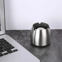 ASUPERMALL Cendrier Coupe-Vent, Acier Inoxydable, Argent, Avec Support De Colonne Amovible 9 ASUPERMALL Cendrier Coupe-Vent, Acier Inoxydable, Argent, Avec Support De Colonne Amovible -Poubelle Boutique 18743825 3