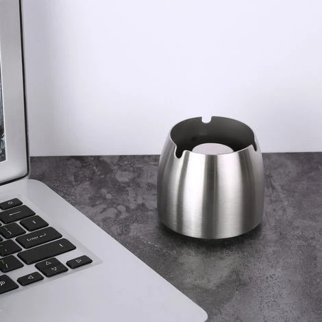 ASUPERMALL Cendrier Coupe-Vent, Acier Inoxydable, Argent, Avec Support De Colonne Amovible 5 ASUPERMALL Cendrier Coupe-Vent, Acier Inoxydable, Argent, Avec Support De Colonne Amovible – Image 3