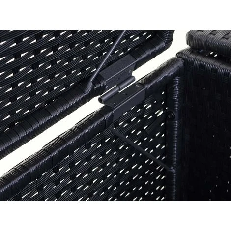 Enveloppement Pour 3 Poubelles HHG-261, Box Pour Poubelles, Revêtement, Polyrotin 2x120l ~ Noir 7 Enveloppement Pour 3 Poubelles HHG-261, Box Pour Poubelles, Revêtement, Polyrotin 2x120l ~ Noir – Image 5