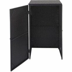 Enveloppement Pour Poubelle HHG-254, Box Pour Poubelles, Revêtement, Polyrotin 2x120l ~ Noir 9 Enveloppement Pour Poubelle HHG-254, Box Pour Poubelles, Revêtement, Polyrotin 2x120l ~ Noir -Poubelle Boutique 18936776 3