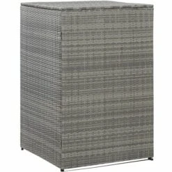 VidaXL Abri De Poubelle Simple Anthracite 76x78x120 Cm Résine Tressée - Anthracite