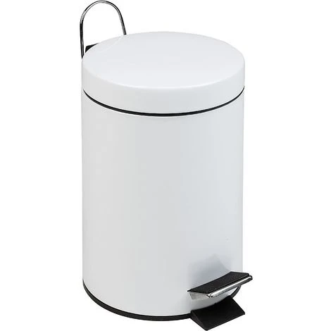 CERTEO Poubelle à Pédale | Acier Peint époxy | Blanc | 12 Litres | 250x395 | Bin Basic | 4 Pièces | Medial - Blanc 3 CERTEO Poubelle à Pédale | Acier Peint époxy | Blanc | 12 Litres | 250x395 | Bin Basic | 4 Pièces | Medial - Blanc