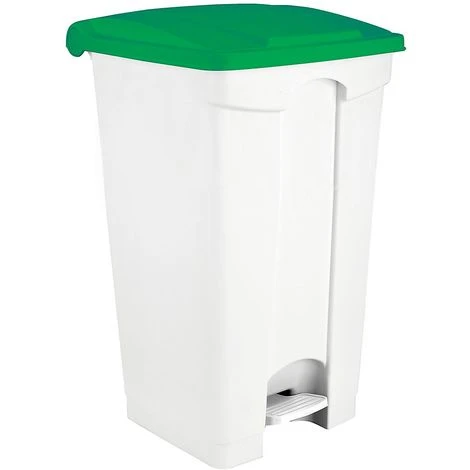 CERTEO Conteneur Mobile à Pédale Avec Couvercle Coloré | Polypropylène | Blanc-verdoyant | 90 Litres | 500x410x820 | Contitop | - Vert | Blanc 3 CERTEO Conteneur Mobile à Pédale Avec Couvercle Coloré | Polypropylène | Blanc-verdoyant | 90 Litres | 500x410x820 | Contitop | - Vert | Blanc