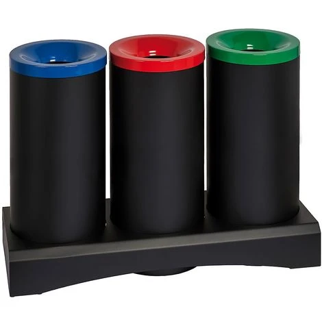 CERTEO Ilot écologique Avec Tête Anti-feu Colorées | Acier Peint époxy | Noir | 3 X 70 Litres | 1010x400x840 | Trisú | 1 Pièce - Noir 3 CERTEO Ilot écologique Avec Tête Anti-feu Colorées | Acier Peint époxy | Noir | 3 X 70 Litres | 1010x400x840 | Trisú | 1 Pièce - Noir
