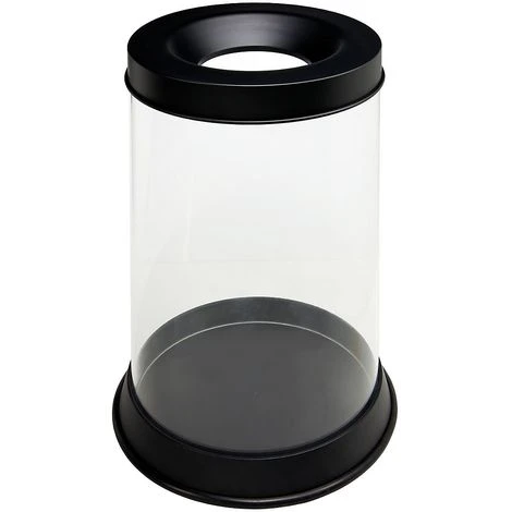 CERTEO Corbeille Anti-feu | Acier Peint époxy Et PMMA | Revêtement époxy | Noir étendard | 110 Litres | 510x675 | Grisú Kril | - Noir 3 CERTEO Corbeille Anti-feu | Acier Peint époxy Et PMMA | Revêtement époxy | Noir étendard | 110 Litres | 510x675 | Grisú Kril | - Noir