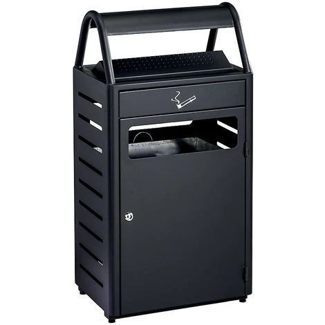 CERTEO Corbeille-cendrier Sur Pied | Ginevra| 58 Litres | Gris Foncé | Medial - Gris Foncé 3 CERTEO Corbeille-cendrier Sur Pied | Ginevra| 58 Litres | Gris Foncé | Medial - Gris Foncé