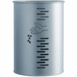 CERTEO Corbeille Cylindrique | Acier Galvanisé à Chaud Peint époxy | Revêtement époxy | Gris | 22 Litres | 290x390 | Pivo | 1 - Gris -Poubelle Boutique 19176430 5