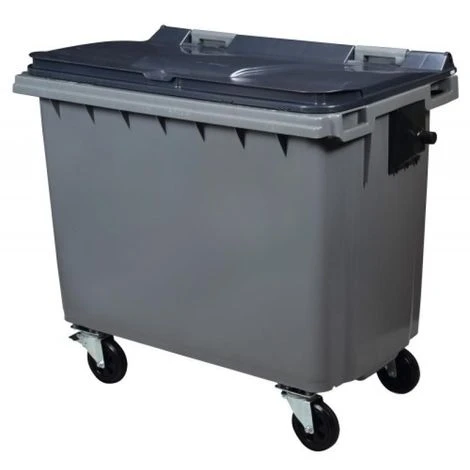 ROSSIGNOL Conteneur 4 Roues Gris/gris 660 Litres Vidage Par Prise Latérale Avec Tourillons 3 ROSSIGNOL Conteneur 4 Roues Gris/gris 660 Litres Vidage Par Prise Latérale Avec Tourillons