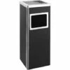 ASUPERMALL Poubelle A Cendrier D'hotel 36 L Acier Noir -Poubelle Boutique 19769639 1