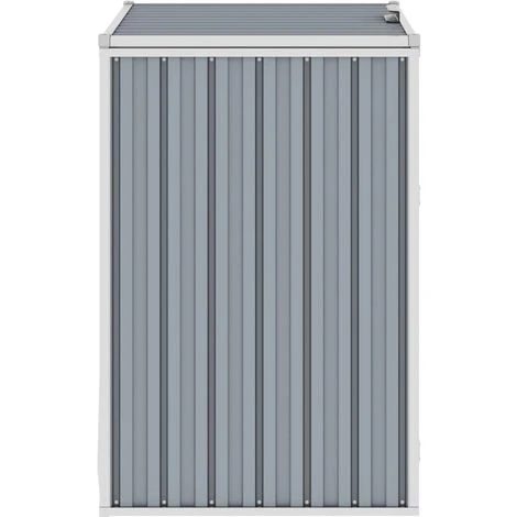 VidaXL Abri De Poubelle Gris 72x81x121 Cm Acier - Gris 5 VidaXL Abri De Poubelle Gris 72x81x121 Cm Acier - Gris – Image 3