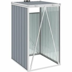 VidaXL Abri De Poubelle Gris 72x81x121 Cm Acier - Gris 10 VidaXL Abri De Poubelle Gris 72x81x121 Cm Acier - Gris -Poubelle Boutique 20493832 4