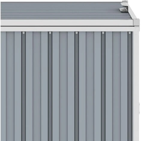VidaXL Abri De Poubelle Gris 72x81x121 Cm Acier - Gris 7 VidaXL Abri De Poubelle Gris 72x81x121 Cm Acier - Gris – Image 5