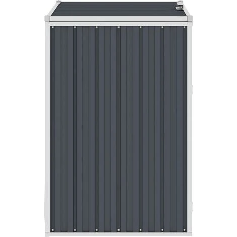 VidaXL Abri De Poubelle Anthracite 72x81x121 Cm Acier - Anthracite 5 VidaXL Abri De Poubelle Anthracite 72x81x121 Cm Acier - Anthracite – Image 3