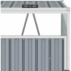 VidaXL Abri De Poubelle Triple Gris 213x81x121 Cm Acier - Gris 10 VidaXL Abri De Poubelle Triple Gris 213x81x121 Cm Acier - Gris -Poubelle Boutique 20493858 4