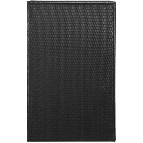 VidaXL Abri De Poubelle Simple Noir 76x78x120 Cm Résine Tressée - Noir 4 VidaXL Abri De Poubelle Simple Noir 76x78x120 Cm Résine Tressée - Noir – Image 2