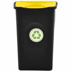 VidaXL Poubelle Avec Couvercle à Charnière 50 L Noir Et Jaune - Noir 9 VidaXL Poubelle Avec Couvercle à Charnière 50 L Noir Et Jaune - Noir -Poubelle Boutique 23953217 3