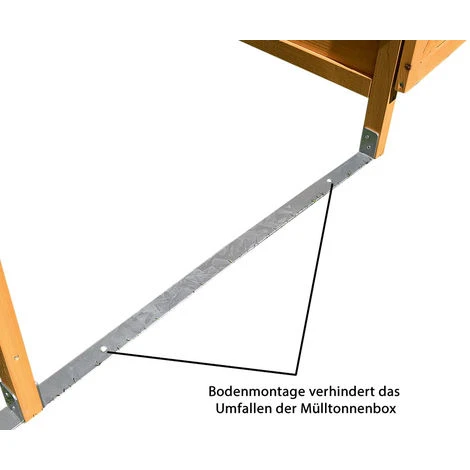 Melko Habillage De Poubelle Boîte Simple 120 Litres De Bois 73 X 85 X 127 Cm, Mur Du Fond Inclus 6 Melko Habillage De Poubelle Boîte Simple 120 Litres De Bois 73 X 85 X 127 Cm, Mur Du Fond Inclus – Image 4