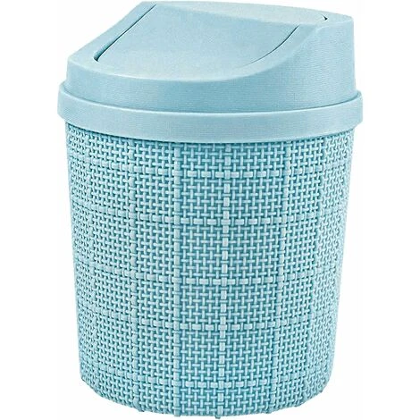 BARES 1,5L Mini Poubelle, Mini Poubelle De Bureau, Avec Poubelle Et Couvercle Pivotant, Pour Chambre,Salle,Cuisine,Véhicule (Bleu) 4 BARES 1,5L Mini Poubelle, Mini Poubelle De Bureau, Avec Poubelle Et Couvercle Pivotant, Pour Chambre,Salle,Cuisine,Véhicule (Bleu) – Image 2