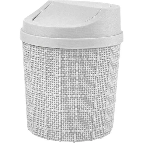 BARES 1,5L Mini Poubelle, Mini Poubelle De Bureau, Avec Poubelle Et Couvercle Pivotant, Pour Chambre,Salle,Cuisine,Véhicule (Gris) 3 BARES 1,5L Mini Poubelle, Mini Poubelle De Bureau, Avec Poubelle Et Couvercle Pivotant, Pour Chambre,Salle,Cuisine,Véhicule (Gris)