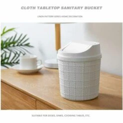 BARES 1,5L Mini Poubelle, Mini Poubelle De Bureau, Avec Poubelle Et Couvercle Pivotant, Pour Chambre,Salle,Cuisine,Véhicule (Gris) 10 BARES 1,5L Mini Poubelle, Mini Poubelle De Bureau, Avec Poubelle Et Couvercle Pivotant, Pour Chambre,Salle,Cuisine,Véhicule (Gris) -Poubelle Boutique 24734478 4