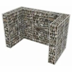 Hommoo Cadre A Gabion De Poubelle Double Acier 180 X 100 X 120 Cm HDV04681 9 Hommoo Cadre A Gabion De Poubelle Double Acier 180 X 100 X 120 Cm HDV04681 -Poubelle Boutique 24996290 3