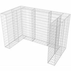 Hommoo Cadre A Gabion De Poubelle Double Acier 180 X 100 X 120 Cm HDV04681 11 Hommoo Cadre A Gabion De Poubelle Double Acier 180 X 100 X 120 Cm HDV04681 -Poubelle Boutique 24996290 5