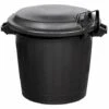 Poubelle D'immeuble Renforcée 75 L Avec Couvercle Verrouillable Aluminium Et Plastique - Noir -Poubelle Boutique 2600504 1