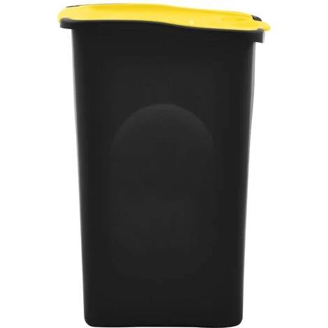 TRUE DEAL Poubelle Avec Couvercle à Charnière 50 L Noir Et Jaune 6 TRUE DEAL Poubelle Avec Couvercle à Charnière 50 L Noir Et Jaune – Image 4
