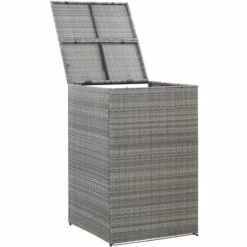 TRUE DEAL Abri De Poubelle Simple Anthracite 76x78x120 Cm Résine Tressée -Poubelle Boutique 26368417 4