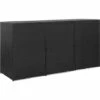 TRUE DEAL Abri Pour Poubelle Triple Noir 229x78x120 Cm Résine Tressée -Poubelle Boutique 26368424 1